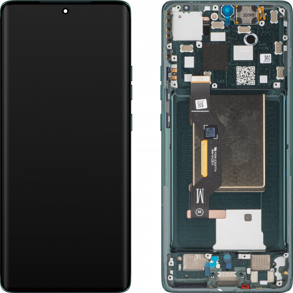 Motorola XT2407 Edge 50 Display mit Rahmen Grün
