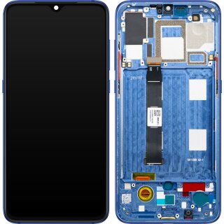 Xiaomi Mi 9 Display with frame blue