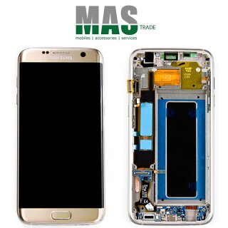 Samsung G935F Galaxy S7 Edge Display mit Rahmen Gold