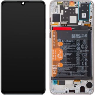 Huawei P30 Lite New Edition (MAR-LX1B) Display mit Rahmen und Akku Weiß