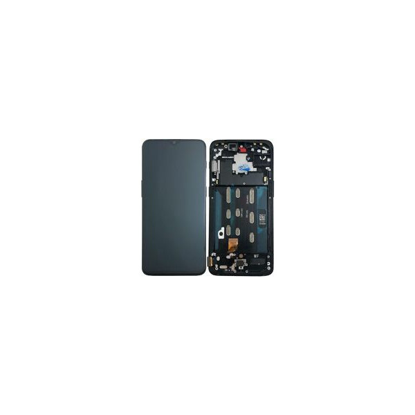 OnePlus 6T Display mit Rahmen Schwarz (Midnight Black)