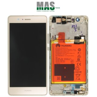 Huawei P9 Lite Touchscreen / LCD Display with Frame and battery Gold