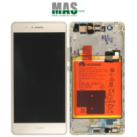 Huawei P9 Lite Touchscreen / LCD / Rahmen / Akku Display Gold