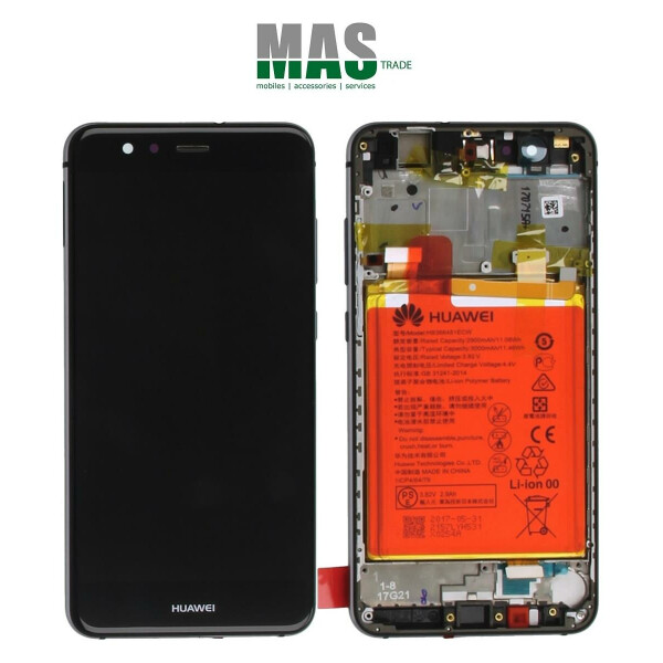 Huawei P10 Lite Display with frame and battery black