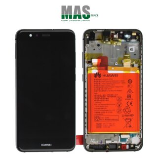 Huawei P10 Lite Display with frame and battery black