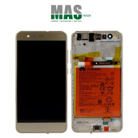 Huawei P10 Lite Touchscreen / LCD / Rahmen / Akku Display Gold