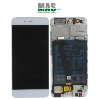 Huawei P10 Touchscreen / LCD / Rahmen / Akku Display Weiß Silber