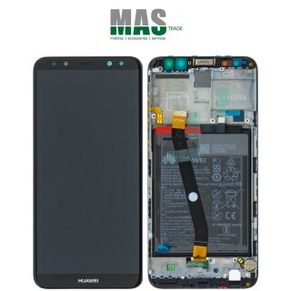 Huawei Mate 10 Lite Display mit Rahmen und Akku Schwarz