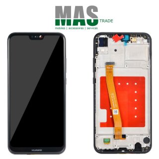 Display with frame black for Huawei P20 Lite