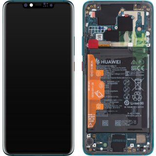 Huawei Mate 20 Pro Display with frame and battery emerald green