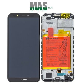 Huawei Y7 (2018) Touchscreen / LCD / Rahmen / Akku Display Schwarz