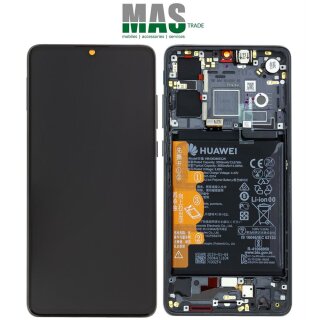 Huawei P30 Display with frame and battery black