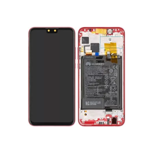 Huawei Y9 (2019) Display mit Rahmen und Akku Rot