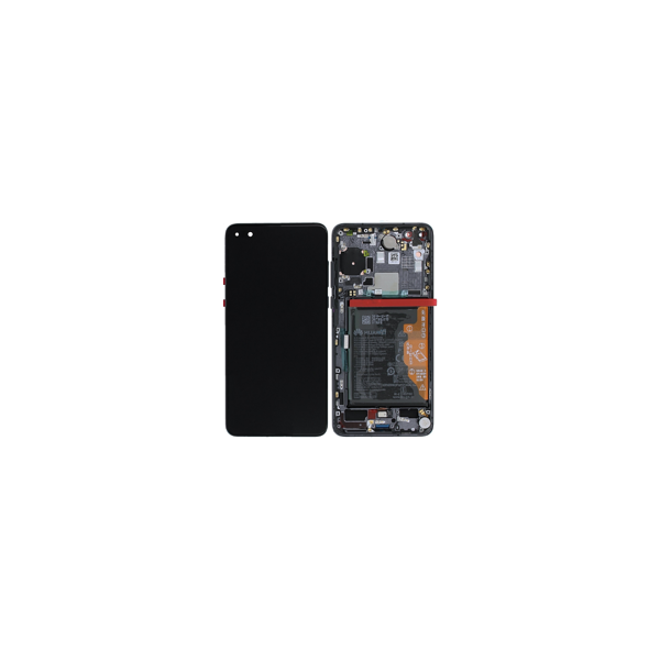 Huawei P40 Display with frame and battery black