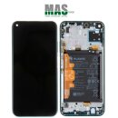 Huawei P40 Lite Dispaly with frame and battery crush green