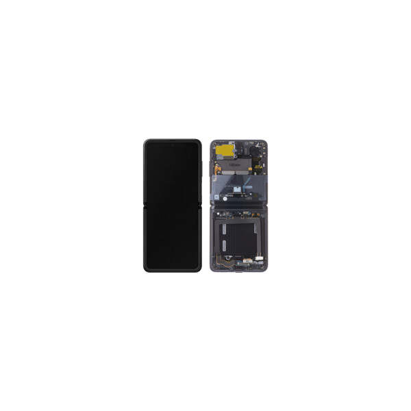 Samsung F700F Galaxy Z Flip Display mit Rahmen Schwarz