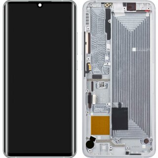 Xiaomi Mi Note 10 / Mi Note 10 Pro Display mit Rahmen Weiß