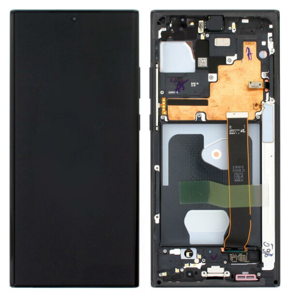 Samsung N985F / N986B Galaxy Note 20 Ultra Display mit Rahmen Schwarz