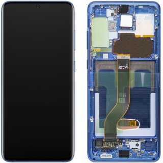 Samsung G985F / G986B Galaxy S20 Plus Display mit Rahmen Blau (Aura Blue)