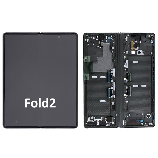 Samsung F916B Galaxy Z Fold2 Display mit Rahmen Schwarz