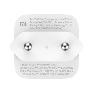 Xiaomi Mi 65W Ladegerät USB Type-C mit GaN Tech mit Kabel Weiß Blister