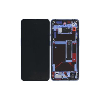 OnePlus 7T Touchscreen / LCD Display with frame glacier blue