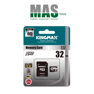 Kingmax 32GB microSDXC UHS-I Class10 inkl. Adapter Blister