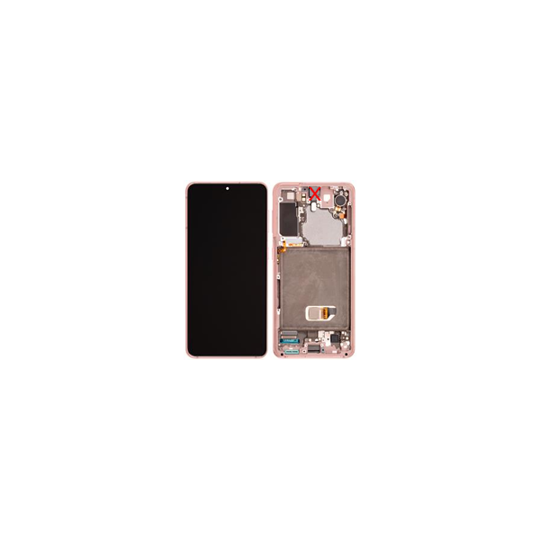 Samsung G991B Galaxy S21 Display with frame (no cam) phantom pink