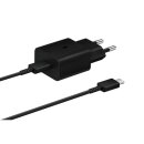 Samsung Wall Charger 15W with USB Type-C to Type-C cable black, blister