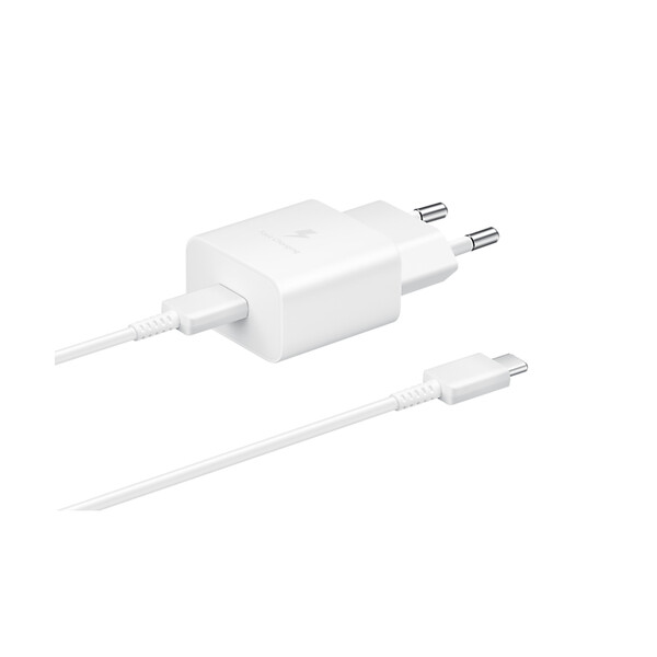 Samsung Wall Charger 15W with USB Type-C to Type-C cable white, blister