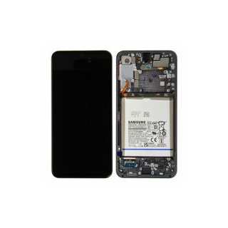 Samsung S906B Galaxy S22 Plus Display with frame and battery phantom black