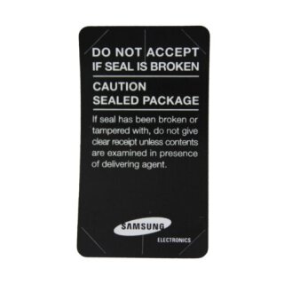 Samsung Galaxy Hauptetikett Void Box Außensiegel 24mm x 45mm Schwarz
