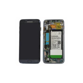 Samsung G935F Galaxy S7 Edge Display with frame and battery black onyx