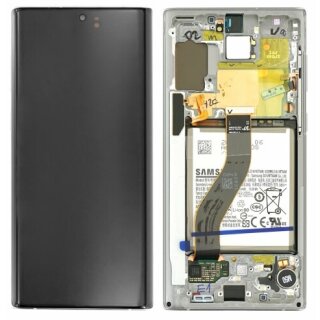 Samsung N970F Galaxy Note 10 Display mit Rahmen und Akku Silber