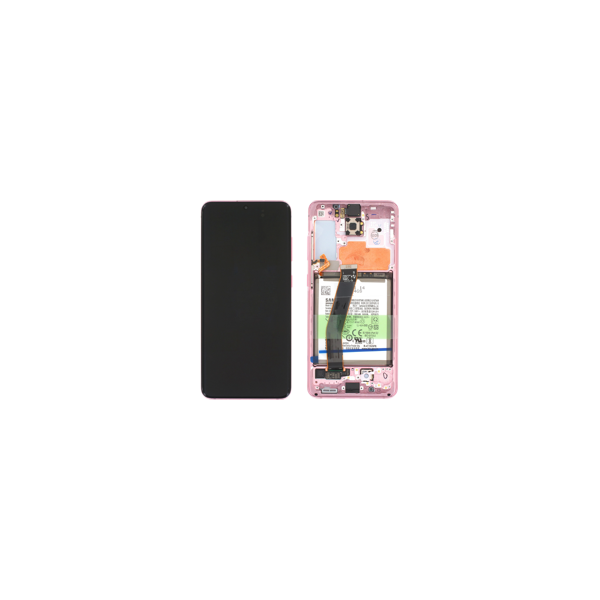 Samsung G980F / G981B Galaxy S20 Display with frame and battery cloud pink