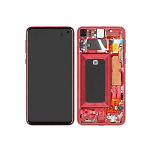 Samsung G970F Galaxy S10e Display with frame cardinal red