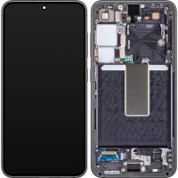 Samsung S911B Galaxy S23 Display mit Rahmen Schwarz