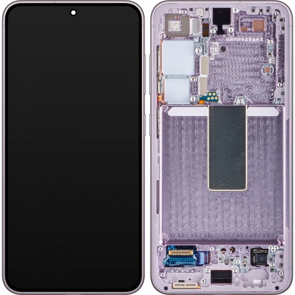 Samsung S911B Galaxy S23 Display mit Rahmen Lavender