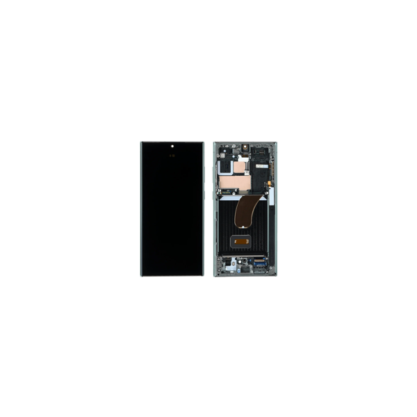 Samsung S918B Galaxy S23 Ultra Display mit Rahmen Grün