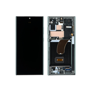 Samsung S918B Galaxy S23 Ultra Display mit Rahmen Grün