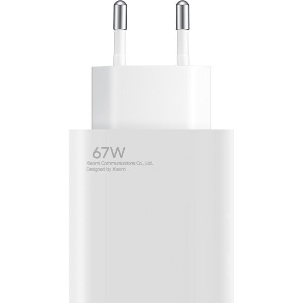 Xiaomi 67W Wall Charger with USB Type-A + Type-C cable white, Blister