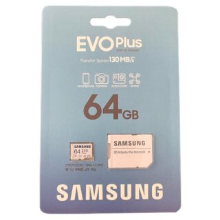 Samsung Micro-SD 64GB Evo Plus inkl. Adapter Blister
