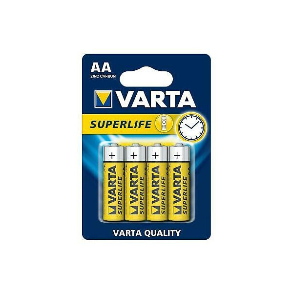 Varta Superlife Zink-Karbon Einweg AA 4er Pack R06