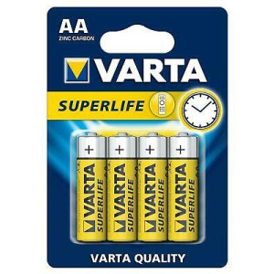 Varta Superlife Zink-Karbon Einweg AA 4er Pack R06