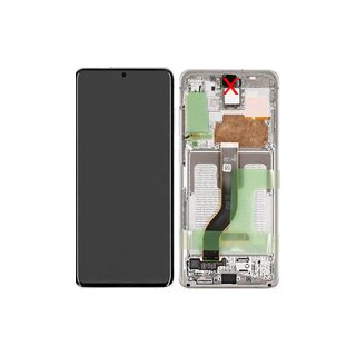 Samsung G985F / G986B Galaxy S20 Plus Display mit Rahmen (ohne Front Kamera) Weiß