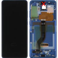 Samsung G985F / G986B Galaxy S20 Plus Display mit Rahmen (ohne Front Kamera) Blau (Aura Blue)