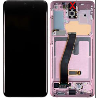 Samsung G980F / G981B Galaxy S20 Display with frame (excl. cam) pink