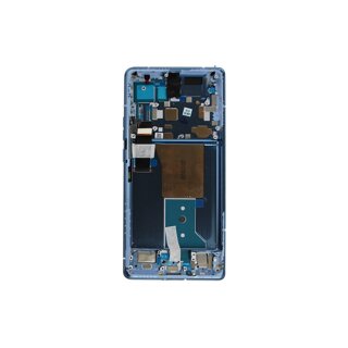 Motorola Edge 40 Pro Display mit Rahmen Blau