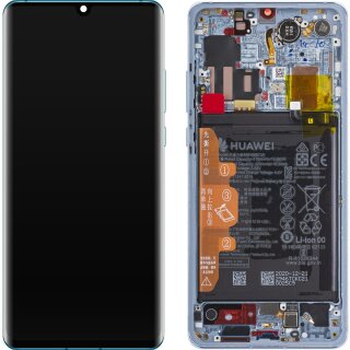 Huawei P30 Pro Display with frame and battery breathing crystal