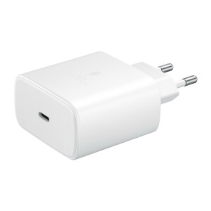 Samsung Super Fast Charger Ladegerät Weiß 45W (inkl. USB-C auf USB-C Kabel) EP-TA845XWE Blister